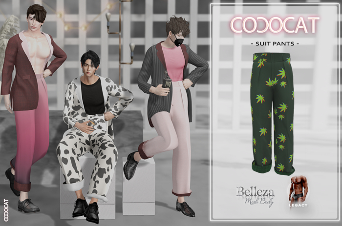 .cococat. Suit Pants (Weed)