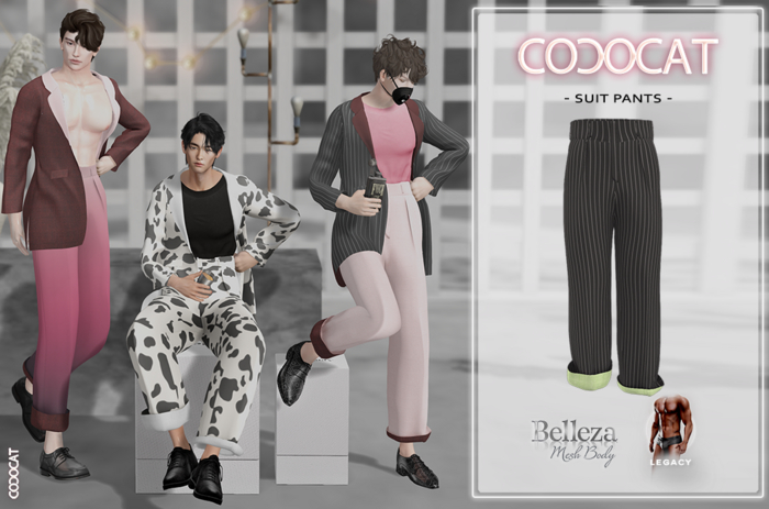 .cococat. Suit Pants (Stripe)