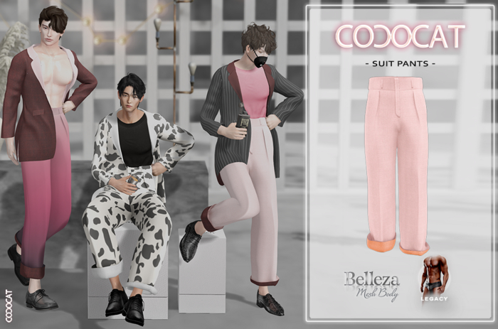 .cococat. Suit Pants (Pink)