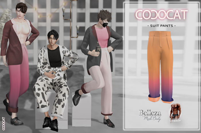 .cococat. Suit Pants (Ombre orange)