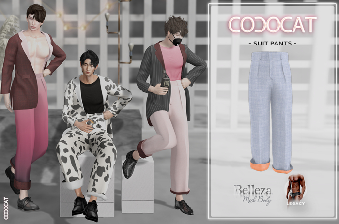 .cococat. Suit Pants (Blue)
