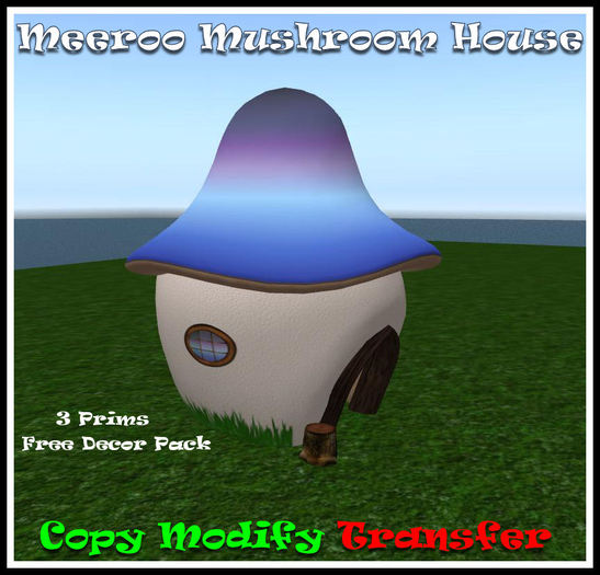 *TLD* Mushroom House-Blue