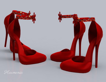 Red Decor Snowflake Heels Maitreya