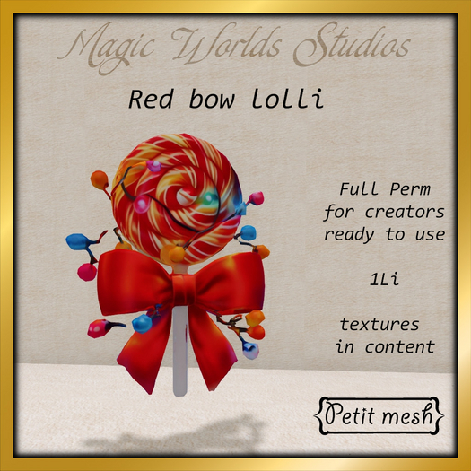 MW red bow lolli