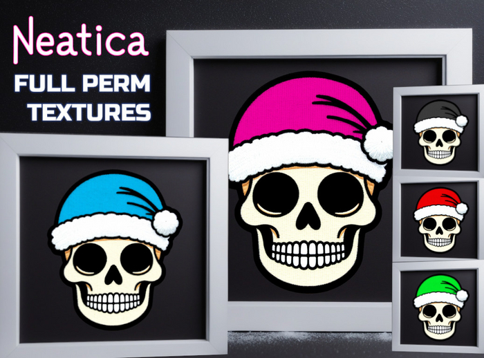 Skeleton Wearing a Winter Cap - Patch - Full Perm Texture