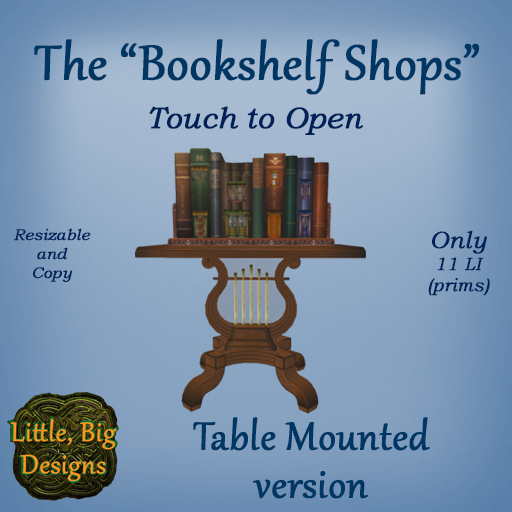 LBD Bookshelf Shops - Table Mounted