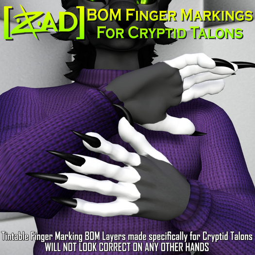 [ZAD] BOM Finger Markings: Cryptid Talons