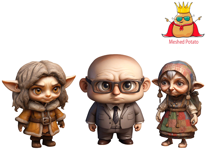 Meshed Potato - Chibi Dolls Pack 1 Full Perm