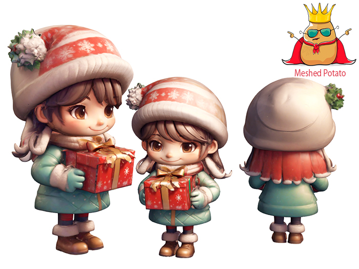 Meshed Potato - Christmas Girl Full Perm