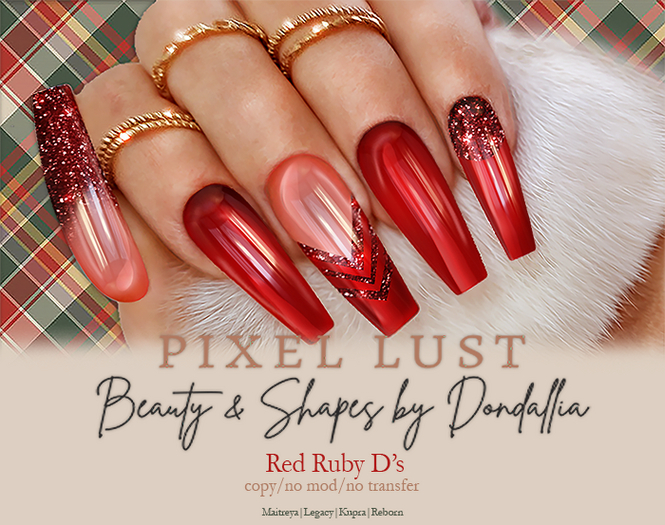 Pixel Lust: Red Ruby D's Nails (ADD)