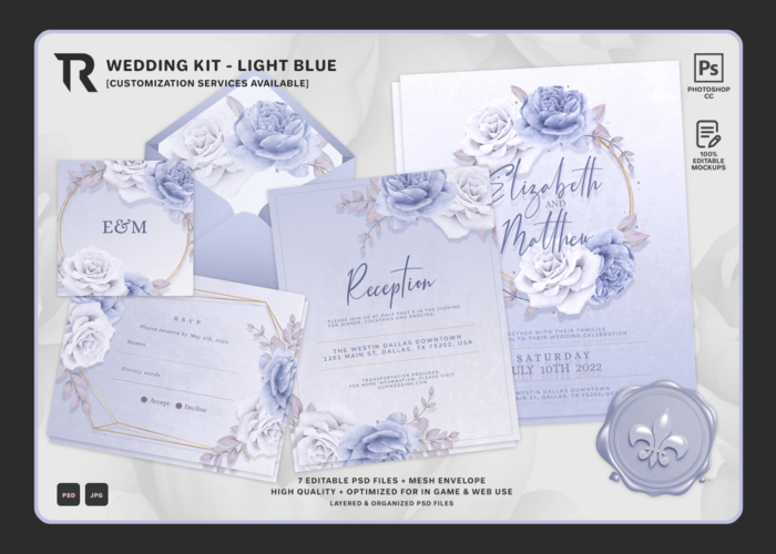 [TR] Light Blue Wedding Invitation