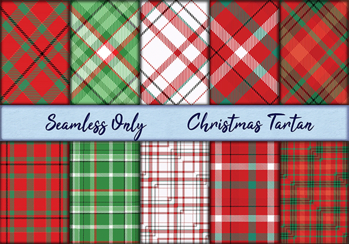 Seamless Only CHRISTMAS TARTAN  #1 2048px