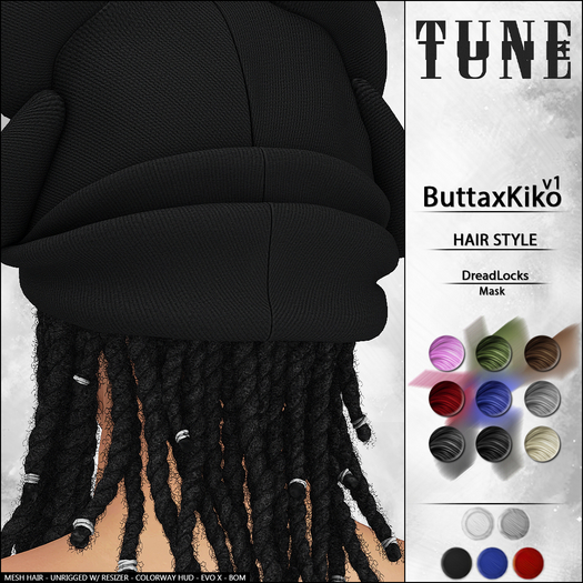 TUNE - "ButtaxKiko v1" DreadLocks. [PACK]