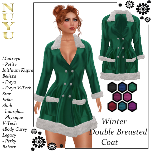 NUYU Winter Double Breasted Coat