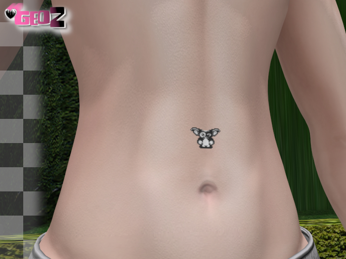 GeoZ - Gizzmo Belly Tattoo