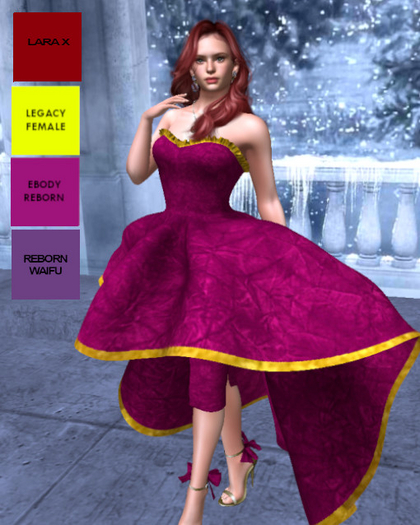 Lana Tyler Glam Affair Gown and Shoes Plum