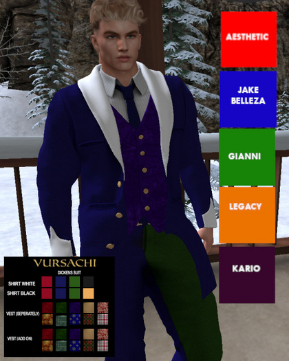 Vursachi Dickens Suit Blue