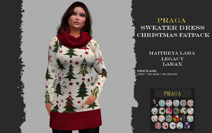 Praga Sweater Dress - Christmas FATPACK