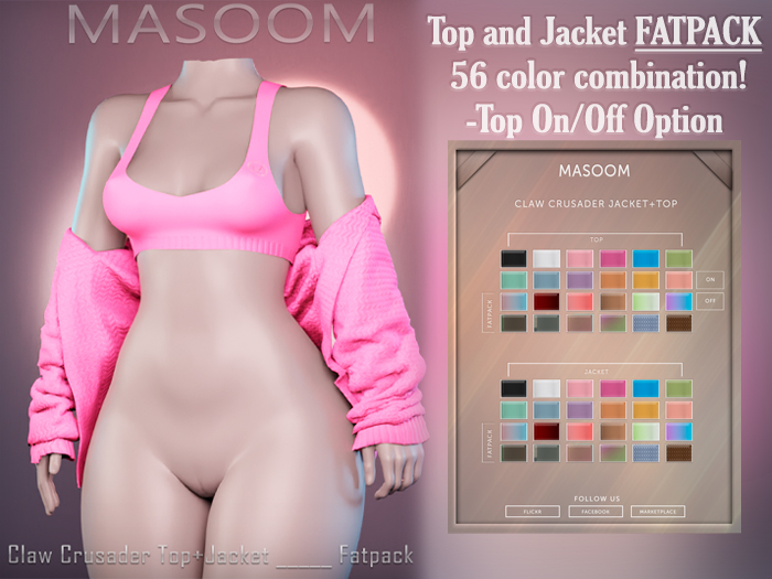 [[ Masoom ]] Claw Crusader Top and Jacket - FATPACK