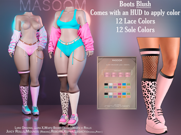 [[ Masoom ]] Claw Crusader Boots - Blush