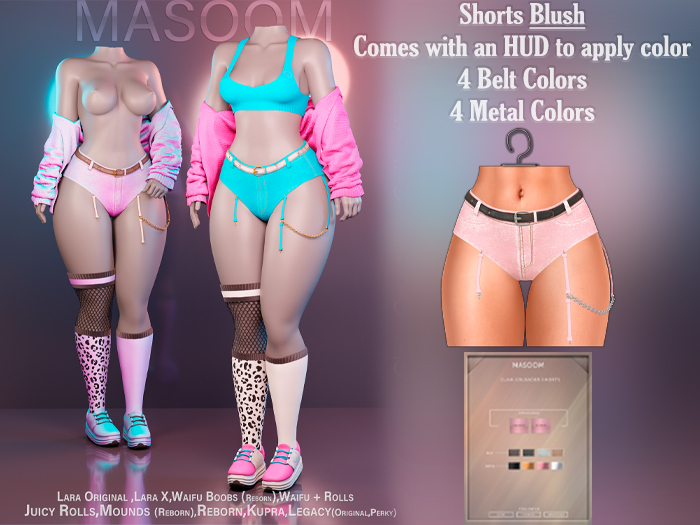 [[ Masoom ]] Claw Crusader Shorts - Blush