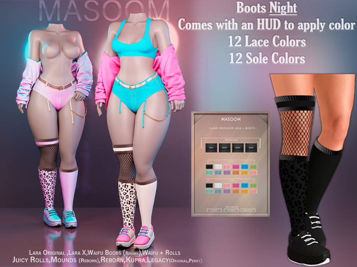 [[ Masoom ]] Claw Crusader Botas - Night
