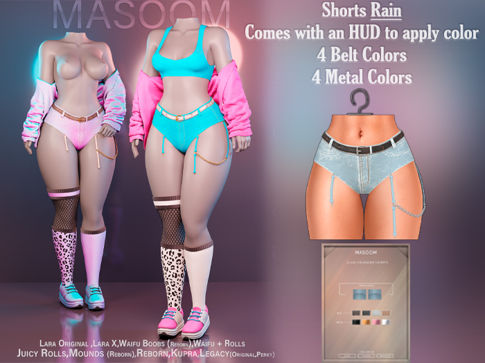 [[ Masoom ]] Claw Crusader Shorts - Rain