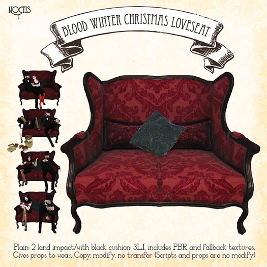 [noctis] Blood Winter Christmas Loveseat ADD ME to unpack