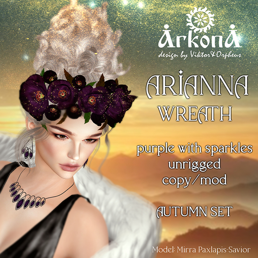ARKONA Arianna wreath purple
