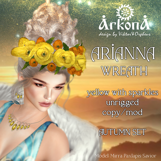 ARKONA Arianna wreath yellow