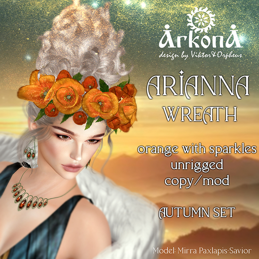 ARKONA Arianna wreath orange