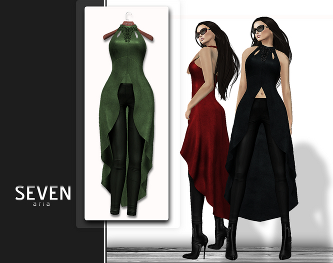 SEVEN - ARIA mesh OUTFIT (green)