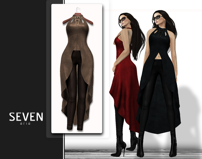 SEVEN - ARIA mesh OUTFIT (brown)