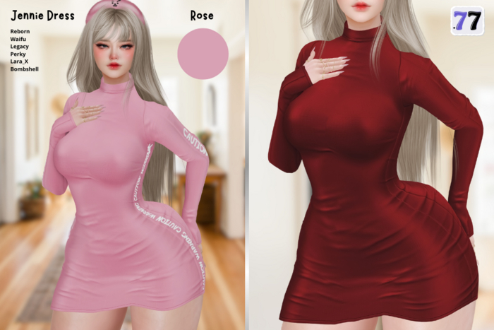 77Store - Jennie Dress - Rose