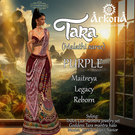 ARKONA Tara saree purple