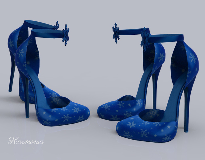 Navy Snowflake Heels Maitreya