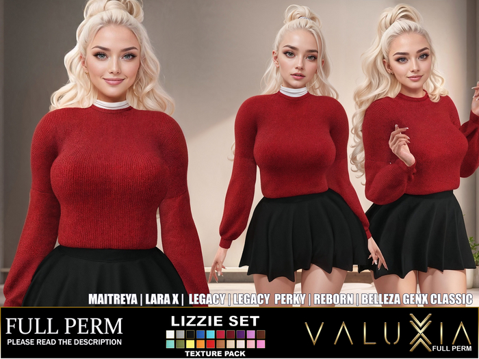 VALUXIA[FP] - Lizzie Set "2K" TEXTURE PACK FULL PERM