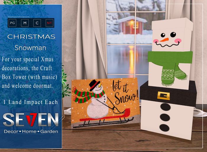 SE7EN - Craft Box Snowman + Doormat