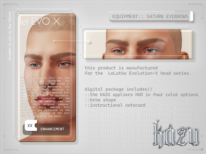 KAZU // saturn eyebrows - EVOX