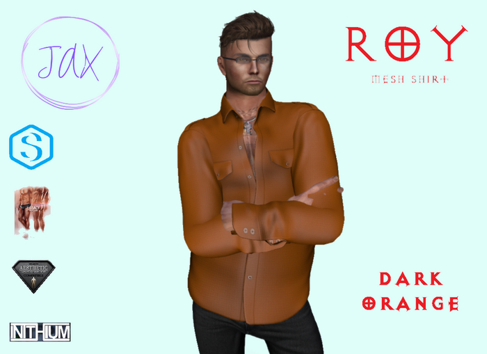 *JAX* ROY SHIRT - KARIO FIT - DARK ORANGE