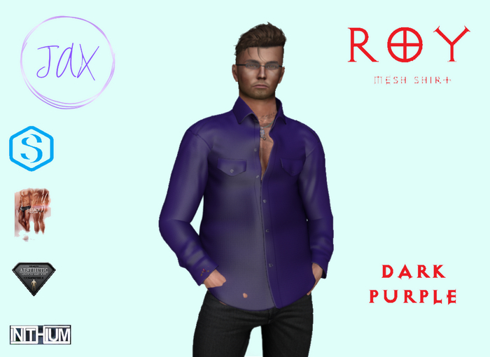 *JAX* ROY SHIRT - KARIO FIT - DARK PURPLE
