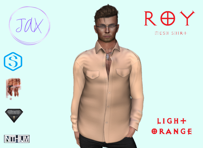 *JAX* ROY SHIRT - KARIO FIT - LIGHT ORANGE