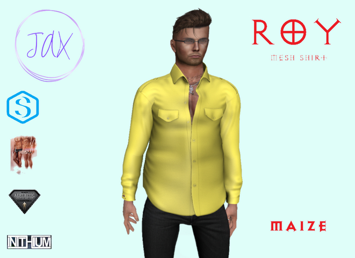 *JAX* ROY SHIRT - KARIO FIT - MAIZE
