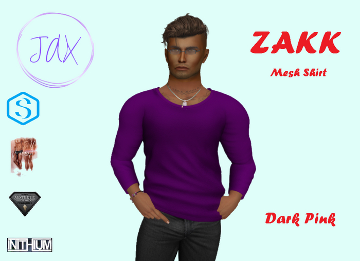 *JAX* ZAKK SHIRT - GIANNI - DARK PINK