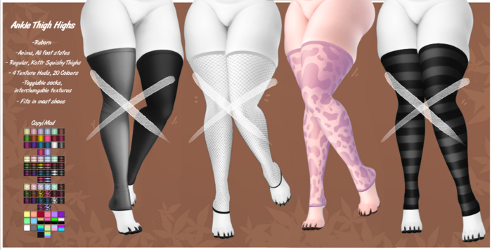 [Anvil] Ankle ThighHighs Cow