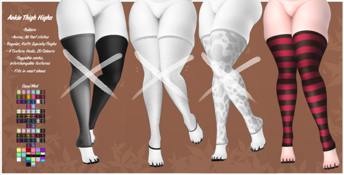 [Anvil] Ankle ThighHighs Stripes