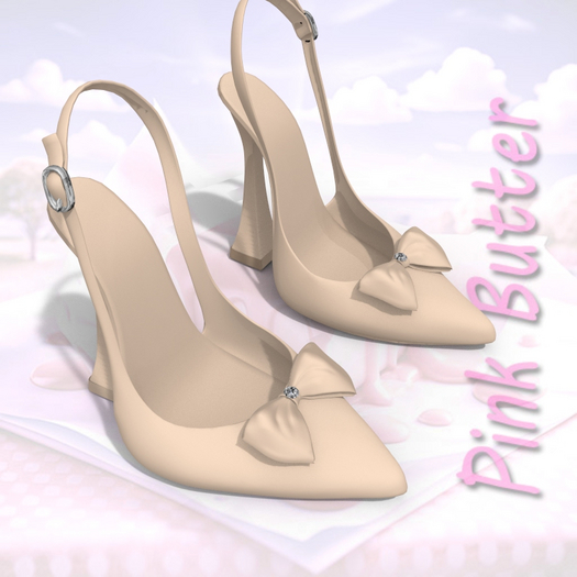 Beige Bow Heels LARAX