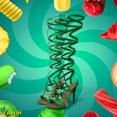 Green Wrap Heels Maitreya LaraX