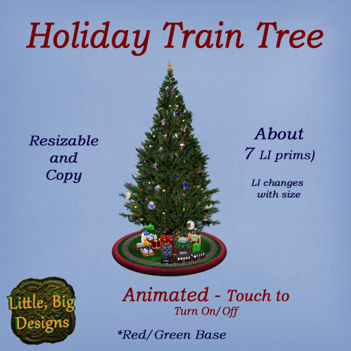 LBD Holiday Train Tree Red and Green base