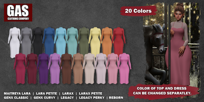 GAS [Dress Annelie - 20 Colors w/HUD FATPACK] Demo